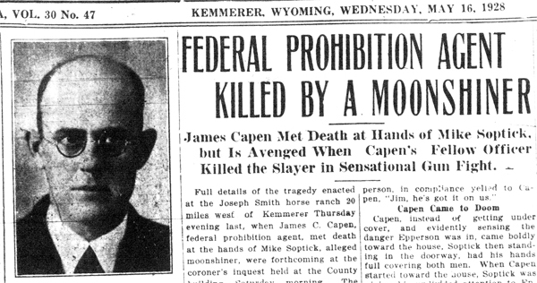 Federal Prohibition Agent Killed