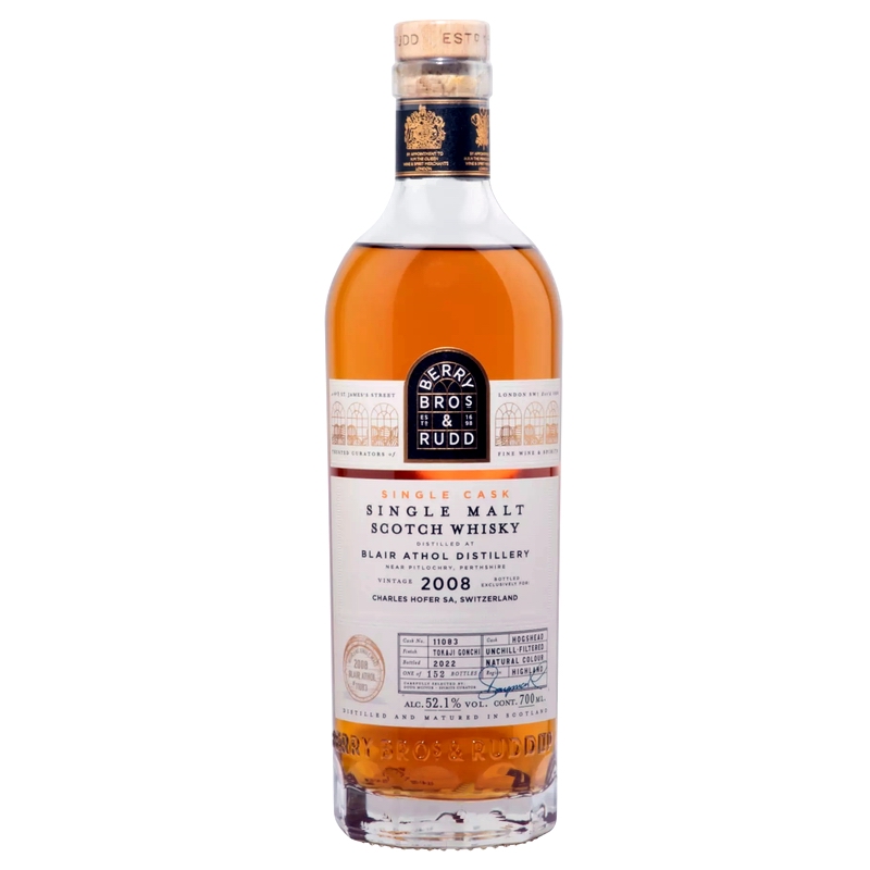 BLAIR ATHOL 2008 Single Cask 11083 Cask Strength Berry Brothers & Rudd