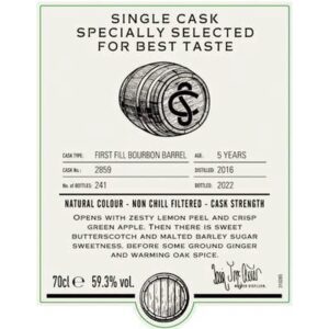 GLEN SCOTIA 2016 2022 Cask Strength Single Cask 2859 BBT5