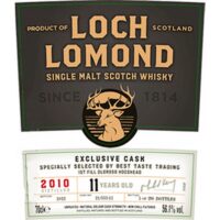 LOCH LOMOND 2010 2022 Sherry Single Cask 1st Fill Cask No. 21 555-11 BTT8