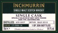 LOCH LOMOND Inchmurrin 2007 2019 Single Cask